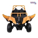 [A600] Buggy Arctic Cat Wildcat XX dwuosobowy na akumulator 4x200W 24V/7Ah pilot Bluetooth USB ekoskóra - złoty