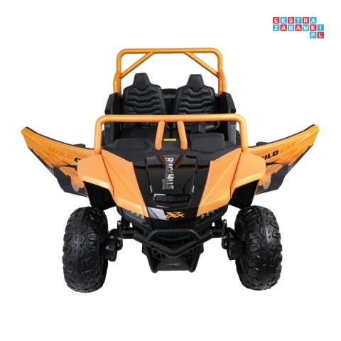 [A600] Buggy Arctic Cat Wildcat XX dwuosobowy na akumulator 4x200W 24V/7Ah pilot Bluetooth USB ekoskóra - złoty
