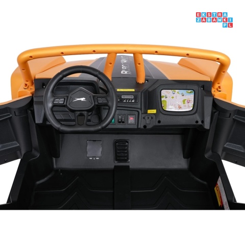 [A600] Buggy Arctic Cat Wildcat XX dwuosobowy na akumulator 4x200W 24V/7Ah pilot Bluetooth USB ekoskóra - złoty