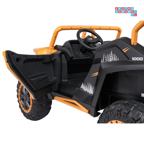 [A600] Buggy Arctic Cat Wildcat XX dwuosobowy na akumulator 4x200W 24V/7Ah pilot Bluetooth USB ekoskóra - złoty