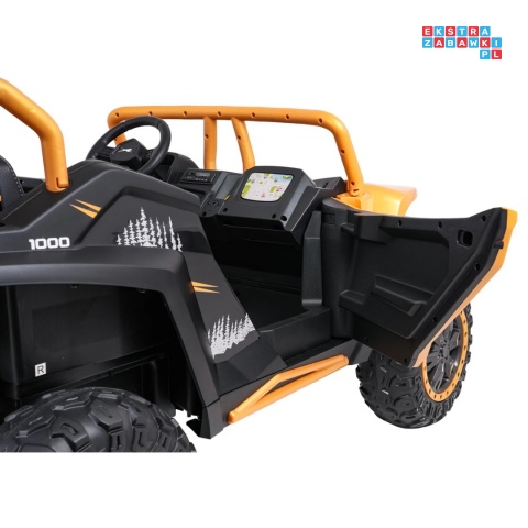 [A600] Buggy Arctic Cat Wildcat XX dwuosobowy na akumulator 4x200W 24V/7Ah pilot Bluetooth USB ekoskóra - złoty