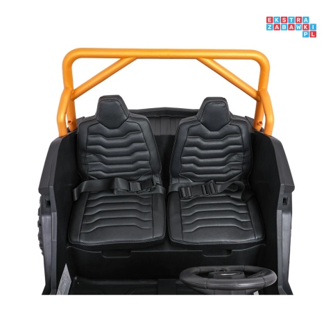 [A600] Buggy Arctic Cat Wildcat XX dwuosobowy na akumulator 4x200W 24V/7Ah pilot Bluetooth USB ekoskóra - złoty