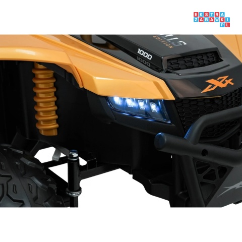 [A600] Buggy Arctic Cat Wildcat XX dwuosobowy na akumulator 4x200W 24V/7Ah pilot Bluetooth USB ekoskóra - złoty