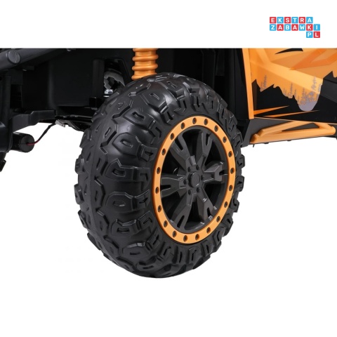 [A600] Buggy Arctic Cat Wildcat XX dwuosobowy na akumulator 4x200W 24V/7Ah pilot Bluetooth USB ekoskóra - złoty