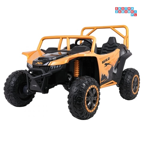 [A600] Buggy Arctic Cat Wildcat XX dwuosobowy na akumulator 4x200W 24V/7Ah pilot Bluetooth USB ekoskóra - złoty