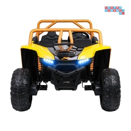 [A600] Buggy Arctic Cat Wildcat XX dwuosobowy na akumulator 4x200W 24V/7Ah pilot Bluetooth USB ekoskóra - żółty