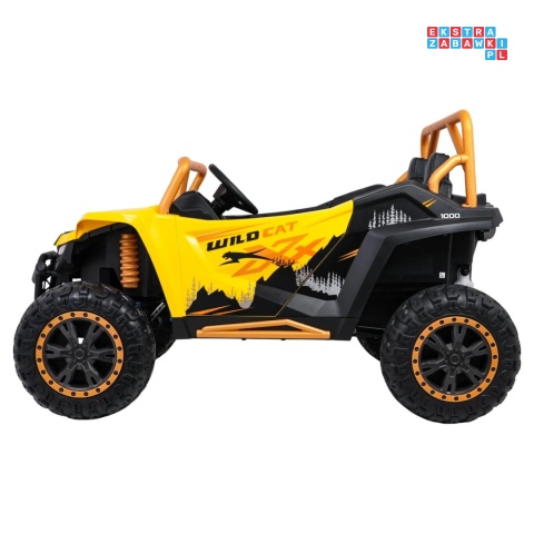 [A600] Buggy Arctic Cat Wildcat XX dwuosobowy na akumulator 4x200W 24V/7Ah pilot Bluetooth USB ekoskóra - żółty