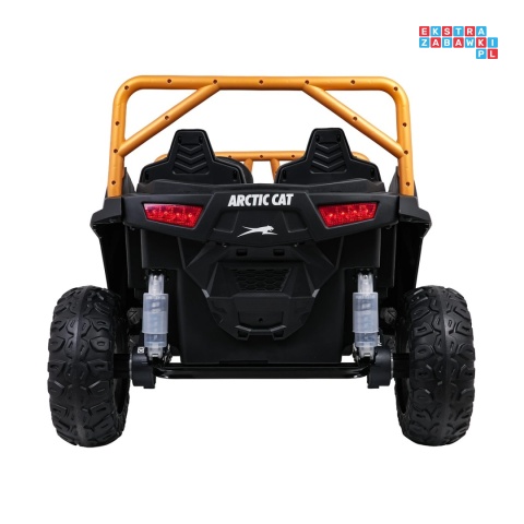 [A600] Buggy Arctic Cat Wildcat XX dwuosobowy na akumulator 4x200W 24V/7Ah pilot Bluetooth USB ekoskóra - żółty