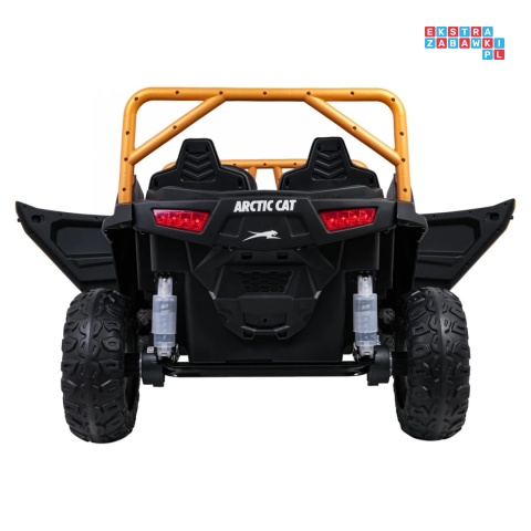 [A600] Buggy Arctic Cat Wildcat XX dwuosobowy na akumulator 4x200W 24V/7Ah pilot Bluetooth USB ekoskóra - żółty