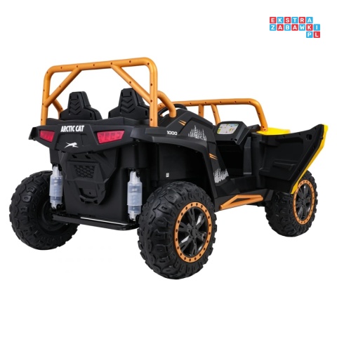 [A600] Buggy Arctic Cat Wildcat XX dwuosobowy na akumulator 4x200W 24V/7Ah pilot Bluetooth USB ekoskóra - żółty