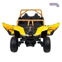 [A600] Buggy Arctic Cat Wildcat XX dwuosobowy na akumulator 4x200W 24V/7Ah pilot Bluetooth USB ekoskóra - żółty