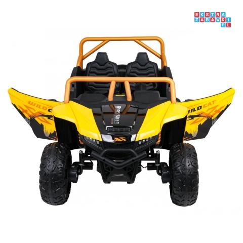[A600] Buggy Arctic Cat Wildcat XX dwuosobowy na akumulator 4x200W 24V/7Ah pilot Bluetooth USB ekoskóra - żółty