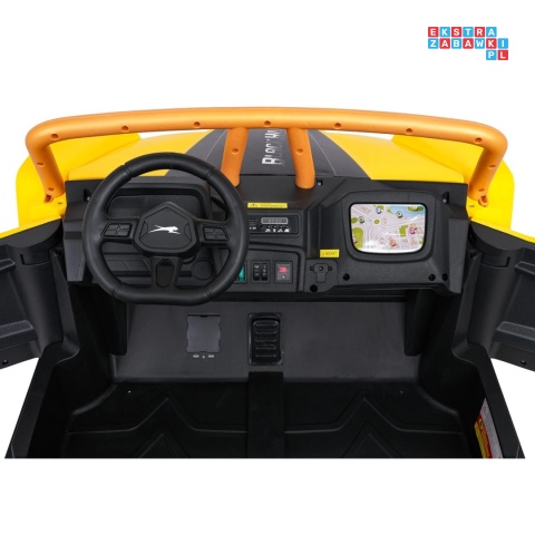 [A600] Buggy Arctic Cat Wildcat XX dwuosobowy na akumulator 4x200W 24V/7Ah pilot Bluetooth USB ekoskóra - żółty