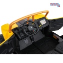 [A600] Buggy Arctic Cat Wildcat XX dwuosobowy na akumulator 4x200W 24V/7Ah pilot Bluetooth USB ekoskóra - żółty
