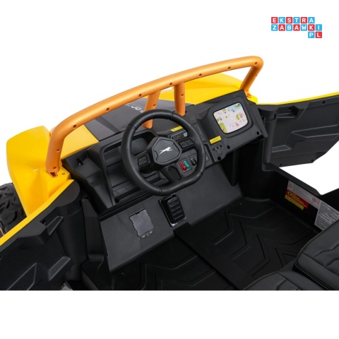 [A600] Buggy Arctic Cat Wildcat XX dwuosobowy na akumulator 4x200W 24V/7Ah pilot Bluetooth USB ekoskóra - żółty
