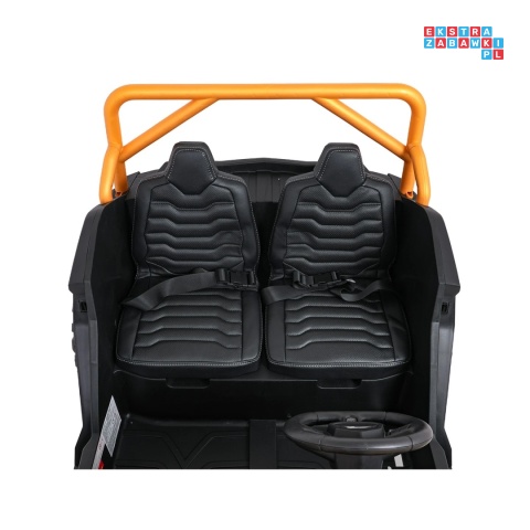 [A600] Buggy Arctic Cat Wildcat XX dwuosobowy na akumulator 4x200W 24V/7Ah pilot Bluetooth USB ekoskóra - żółty