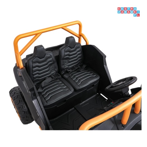 [A600] Buggy Arctic Cat Wildcat XX dwuosobowy na akumulator 4x200W 24V/7Ah pilot Bluetooth USB ekoskóra - żółty