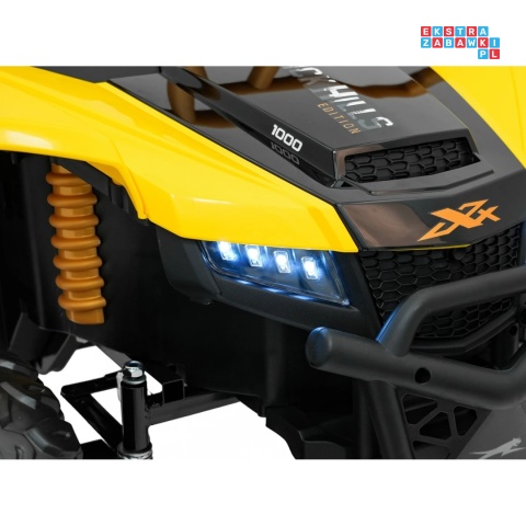 [A600] Buggy Arctic Cat Wildcat XX dwuosobowy na akumulator 4x200W 24V/7Ah pilot Bluetooth USB ekoskóra - żółty
