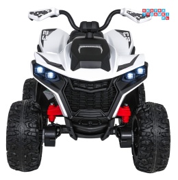 [XMX-652] Quad Fast Wheel na akumulator 4x35W 12V/10Ah pilot LED Bluetooth ekoskóra - biały