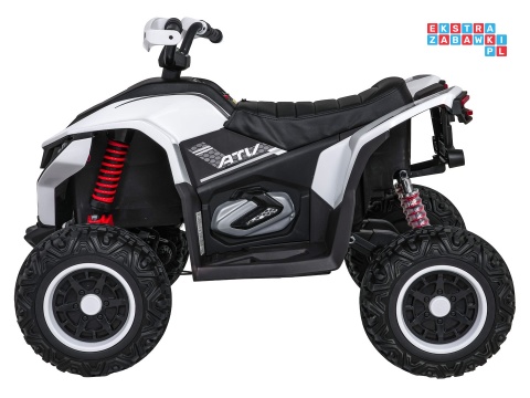 [XMX-652] Quad Fast Wheel na akumulator 4x35W 12V/10Ah pilot LED Bluetooth ekoskóra - biały