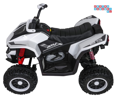 [XMX-652] Quad Fast Wheel na akumulator 4x35W 12V/10Ah pilot LED Bluetooth ekoskóra - biały