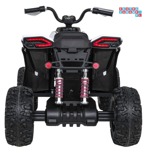 [XMX-652] Quad Fast Wheel na akumulator 4x35W 12V/10Ah pilot LED Bluetooth ekoskóra - biały