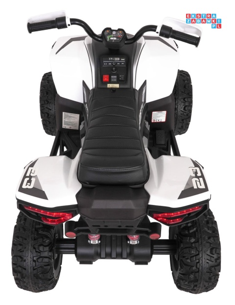 [XMX-652] Quad Fast Wheel na akumulator 4x35W 12V/10Ah pilot LED Bluetooth ekoskóra - biały