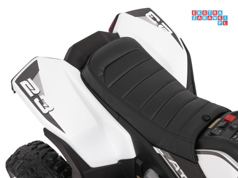 [XMX-652] Quad Fast Wheel na akumulator 4x35W 12V/10Ah pilot LED Bluetooth ekoskóra - biały