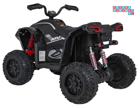 [XMX-652] Quad Fast Wheel na akumulator 4x35W 12V/10Ah pilot LED Bluetooth ekoskóra - czarny