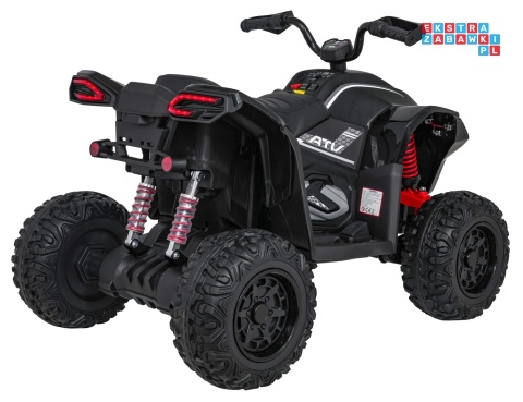 [XMX-652] Quad Fast Wheel na akumulator 4x35W 12V/10Ah pilot LED Bluetooth ekoskóra - czarny