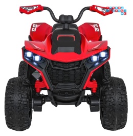 [XMX-652] Quad Fast Wheel na akumulator 4x35W 12V/10Ah pilot LED Bluetooth ekoskóra - czerwony