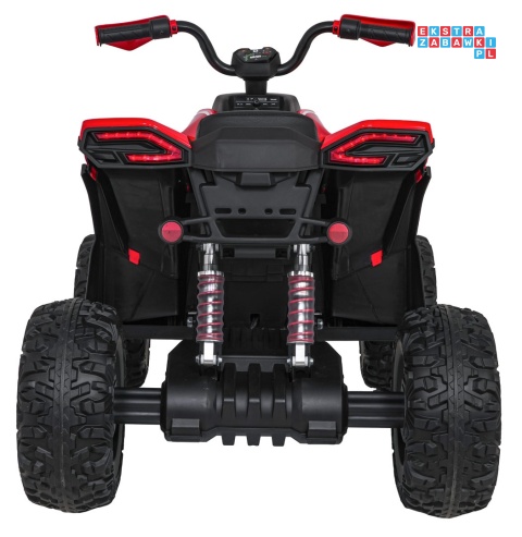 [XMX-652] Quad Fast Wheel na akumulator 4x35W 12V/10Ah pilot LED Bluetooth ekoskóra - czerwony