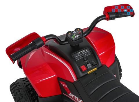 [XMX-652] Quad Fast Wheel na akumulator 4x35W 12V/10Ah pilot LED Bluetooth ekoskóra - czerwony