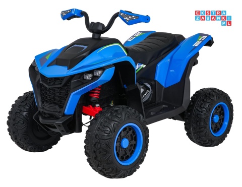 [XMX-652] Quad Fast Wheel na akumulator 4x35W 12V/10Ah pilot LED Bluetooth ekoskóra - niebieski