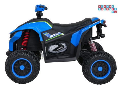 [XMX-652] Quad Fast Wheel na akumulator 4x35W 12V/10Ah pilot LED Bluetooth ekoskóra - niebieski