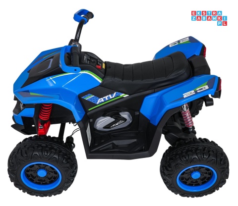 [XMX-652] Quad Fast Wheel na akumulator 4x35W 12V/10Ah pilot LED Bluetooth ekoskóra - niebieski