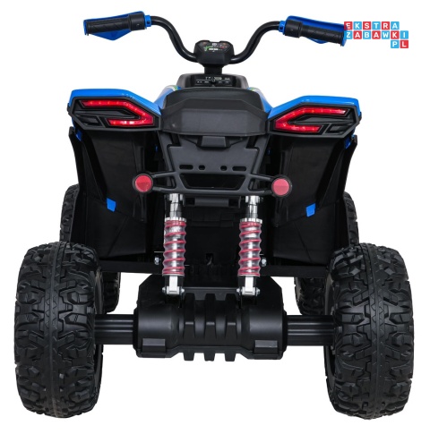 [XMX-652] Quad Fast Wheel na akumulator 4x35W 12V/10Ah pilot LED Bluetooth ekoskóra - niebieski