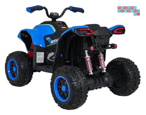 [XMX-652] Quad Fast Wheel na akumulator 4x35W 12V/10Ah pilot LED Bluetooth ekoskóra - niebieski