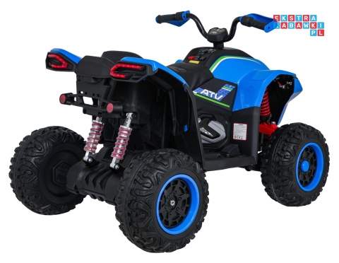 [XMX-652] Quad Fast Wheel na akumulator 4x35W 12V/10Ah pilot LED Bluetooth ekoskóra - niebieski