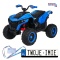 [XMX-652] Quad Fast Wheel na akumulator 4x35W 12V/10Ah pilot LED Bluetooth ekoskóra - niebieski