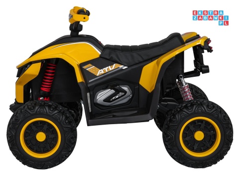 [XMX-652] Quad Fast Wheel na akumulator 4x35W 12V/10Ah pilot LED Bluetooth ekoskóra - żółty