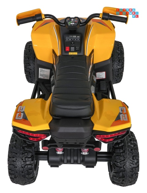 [XMX-652] Quad Fast Wheel na akumulator 4x35W 12V/10Ah pilot LED Bluetooth ekoskóra - żółty