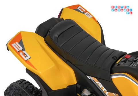 [XMX-652] Quad Fast Wheel na akumulator 4x35W 12V/10Ah pilot LED Bluetooth ekoskóra - żółty