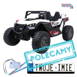 [SX2928] Buggy RTR Monster Speed na akumulator 4x4 690W 24V/14Ah ekoskóra Bluetooth - biały