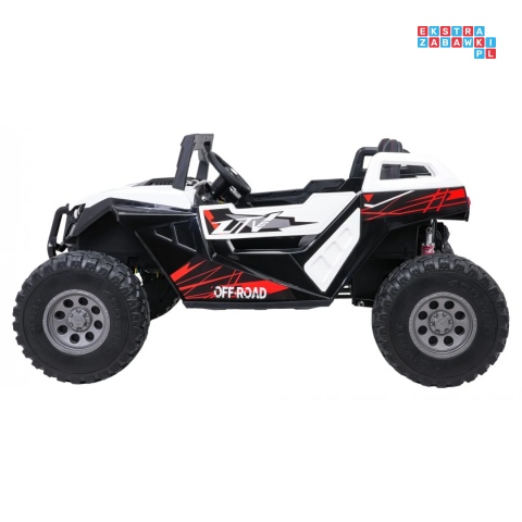 [SX2928] Buggy RTR Monster Speed na akumulator 4x4 690W 24V/14Ah ekoskóra Bluetooth - biały