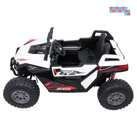 [SX2928] Buggy RTR Monster Speed na akumulator 4x4 690W 24V/14Ah ekoskóra Bluetooth - biały
