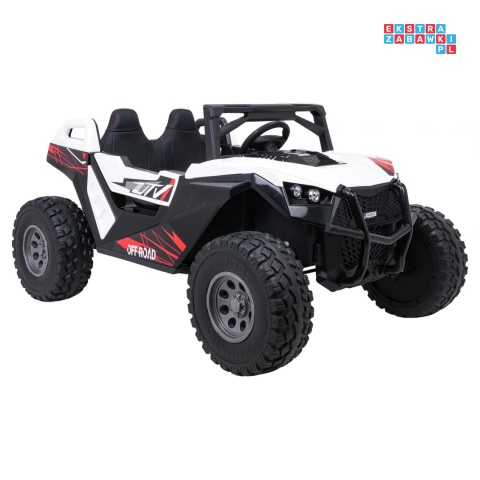 [SX2928] Buggy RTR Monster Speed na akumulator 4x4 690W 24V/14Ah ekoskóra Bluetooth - biały