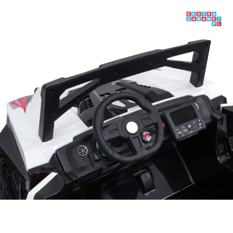 [SX2928] Buggy RTR Monster Speed na akumulator 4x4 690W 24V/14Ah ekoskóra Bluetooth - biały