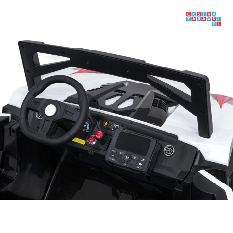 [SX2928] Buggy RTR Monster Speed na akumulator 4x4 690W 24V/14Ah ekoskóra Bluetooth - biały