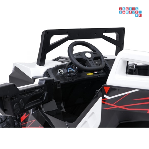 [SX2928] Buggy RTR Monster Speed na akumulator 4x4 690W 24V/14Ah ekoskóra Bluetooth - biały